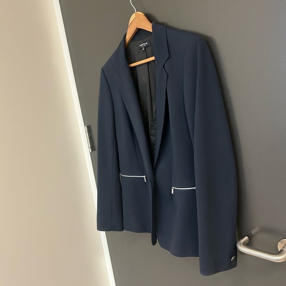 Lafayette 148 size 12 EUC New York Blue Tailored Blazer - Picture 4 of 13